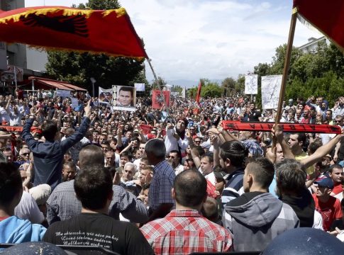 Ethnic Albanian protest in Skopje